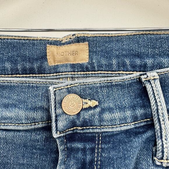 Mother The Mid Rise Dazzler Ankle Fray Jeans In Riding The Cliffside Size 31 NWT - Picture 12 of 12